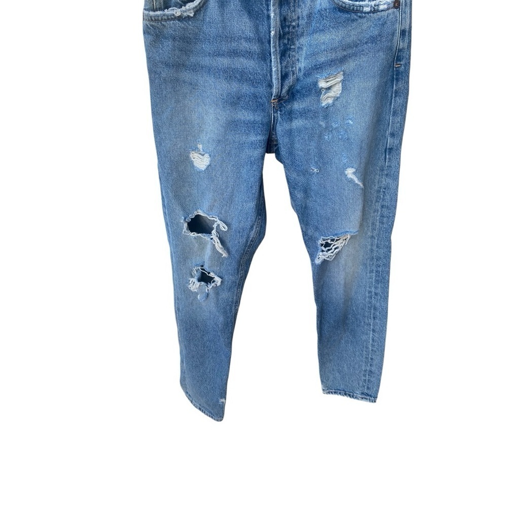 AGOLDE Feel Good High Rise Classic Jeans Distressed Button Fly I Size: 23 - Picture 7 of 11